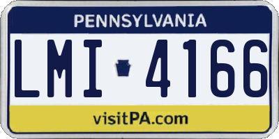 PA license plate LMI4166