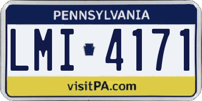 PA license plate LMI4171
