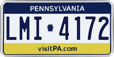 PA license plate LMI4172