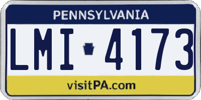 PA license plate LMI4173
