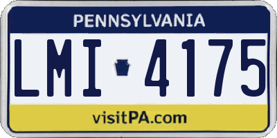 PA license plate LMI4175