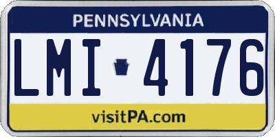 PA license plate LMI4176