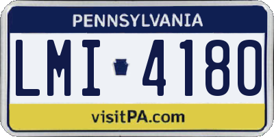 PA license plate LMI4180