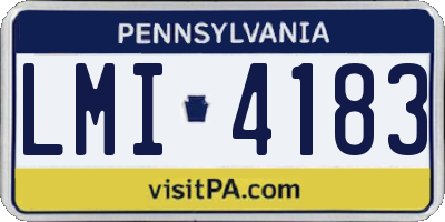PA license plate LMI4183
