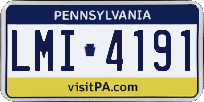 PA license plate LMI4191