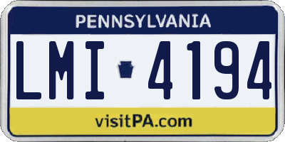 PA license plate LMI4194