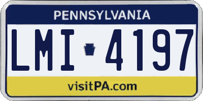 PA license plate LMI4197