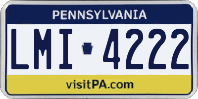 PA license plate LMI4222
