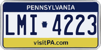PA license plate LMI4223