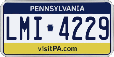 PA license plate LMI4229
