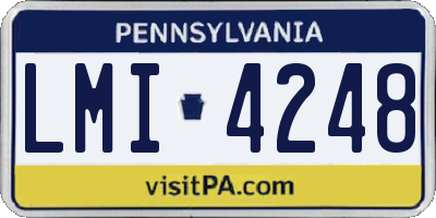 PA license plate LMI4248