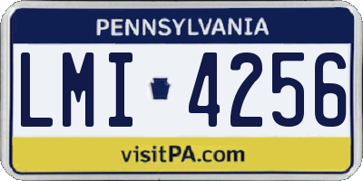PA license plate LMI4256