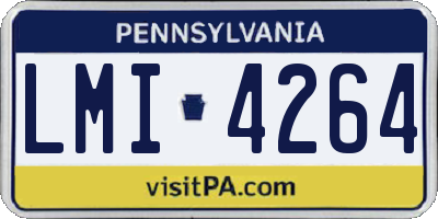 PA license plate LMI4264