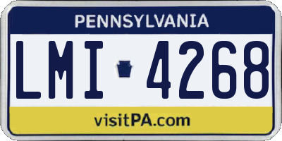 PA license plate LMI4268