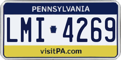 PA license plate LMI4269