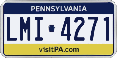 PA license plate LMI4271