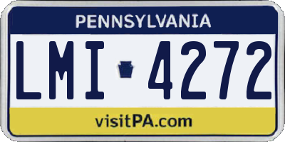 PA license plate LMI4272