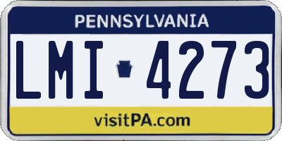 PA license plate LMI4273