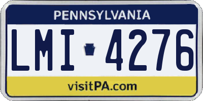 PA license plate LMI4276