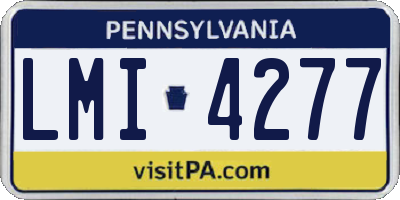 PA license plate LMI4277