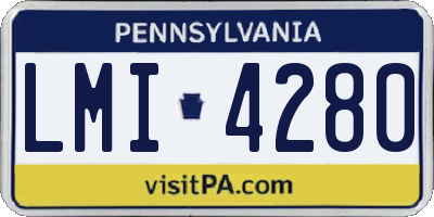 PA license plate LMI4280