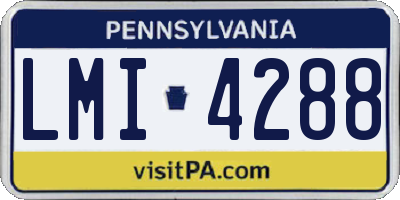 PA license plate LMI4288