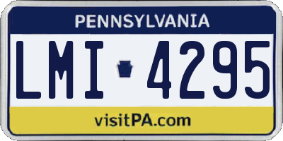 PA license plate LMI4295
