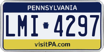 PA license plate LMI4297