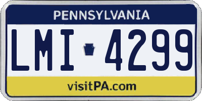 PA license plate LMI4299