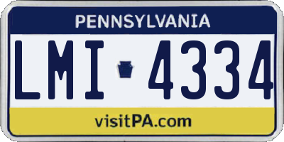 PA license plate LMI4334