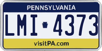 PA license plate LMI4373