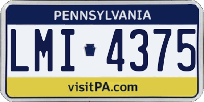 PA license plate LMI4375