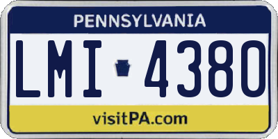 PA license plate LMI4380