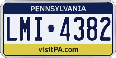 PA license plate LMI4382