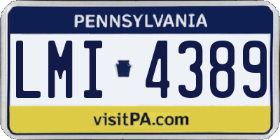 PA license plate LMI4389