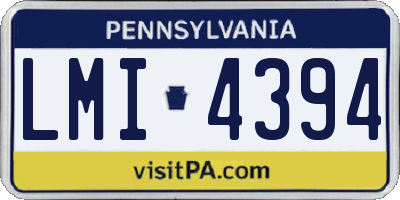 PA license plate LMI4394