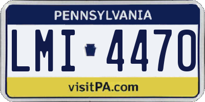 PA license plate LMI4470