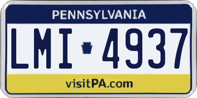 PA license plate LMI4937