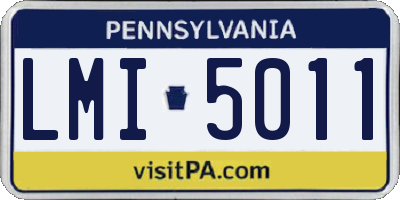 PA license plate LMI5011