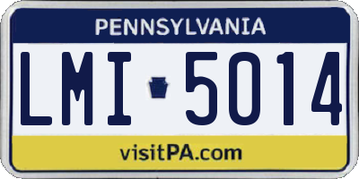 PA license plate LMI5014