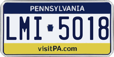 PA license plate LMI5018
