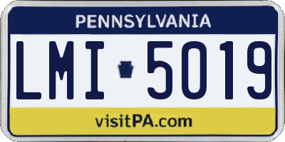 PA license plate LMI5019