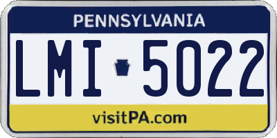 PA license plate LMI5022