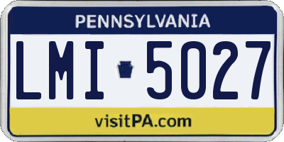 PA license plate LMI5027