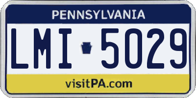 PA license plate LMI5029