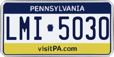 PA license plate LMI5030