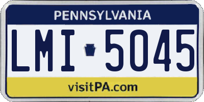 PA license plate LMI5045