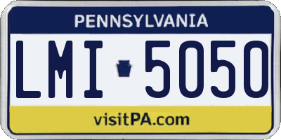 PA license plate LMI5050