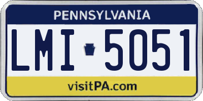 PA license plate LMI5051