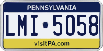 PA license plate LMI5058